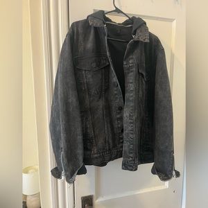 Acid wash denim jacket